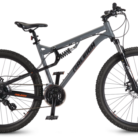 Raleigh Peak Dual-Suspension Mountain Bike,  27.5-in, Grey