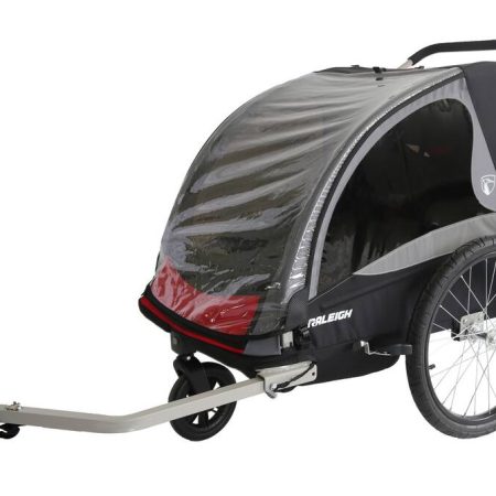 Raleigh Roam Bike Trailer, 2-Seats, Toddlers & Kids, Red