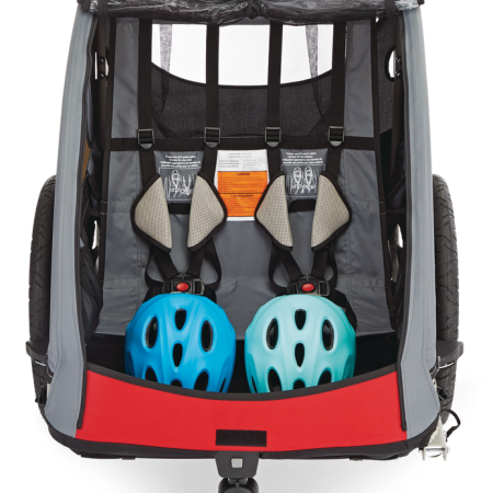 Raleigh Roam Bike Trailer, 2-Seats, Toddlers & Kids, Red