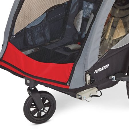 Raleigh Roam Bike Trailer, 2-Seats, Toddlers & Kids, Red