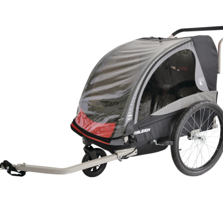 Raleigh Roam Bike Trailer, 2-Seats, Toddlers & Kids, Red