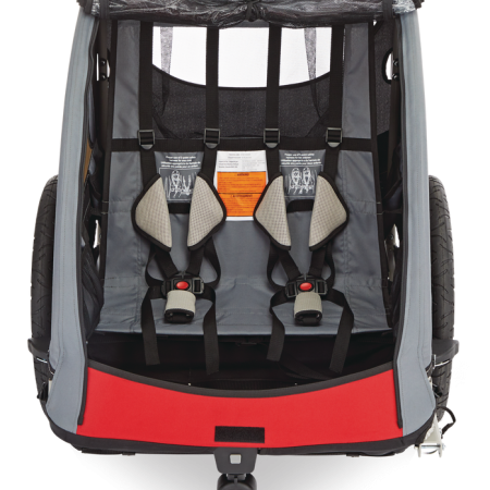 Raleigh Roam Bike Trailer, 2-Seats, Toddlers & Kids, Red