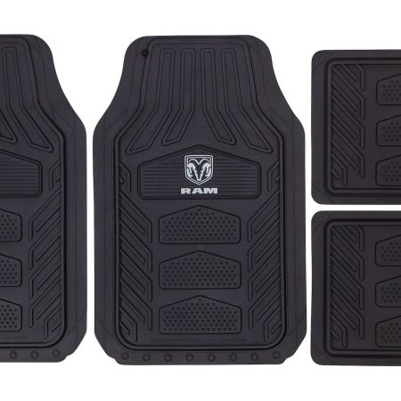 RAM WeatherPro Floor Mat Set, Black & Grey, 4-pk