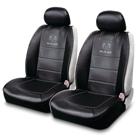 RAM Sideless Vinyl Seat Cover, Black, 2-pk