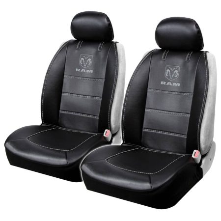 RAM Sideless Vinyl Seat Cover, Black, 2-pk