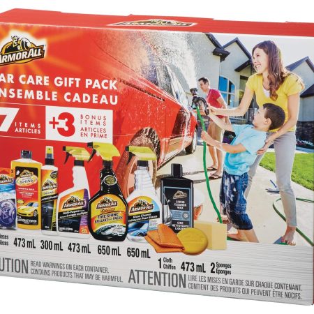 Armor All Car Care Gift Pack, includes Microfiber Towel and Tire Sponge, 7-pc