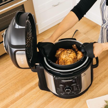 Ninja® Foodi™ Deluxe Pressure Cooker & Air Fryer w/ 9 Pre-Set Functions, Stainless Steel, 8-qt