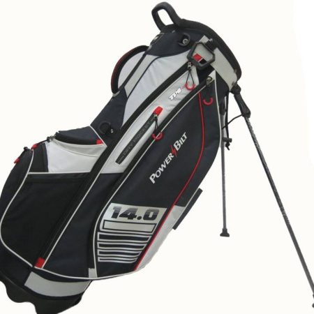 PowerBilt 14-Way Top Golf Stand Bag, Red/Charcoal/Black