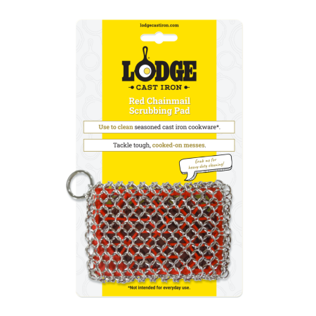 Lodge Dishwasher-Safe Scrubbing Pad, Red