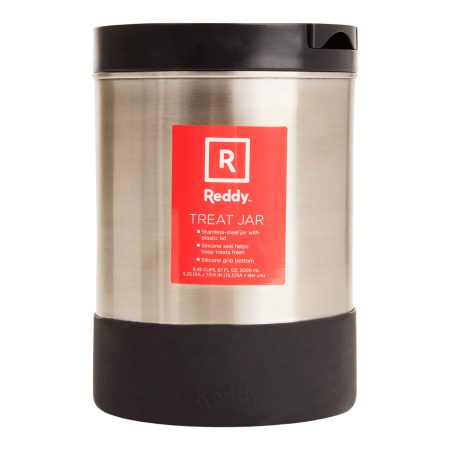 Reddy Stainless-Steel Treat Jar, 8.5 Cups