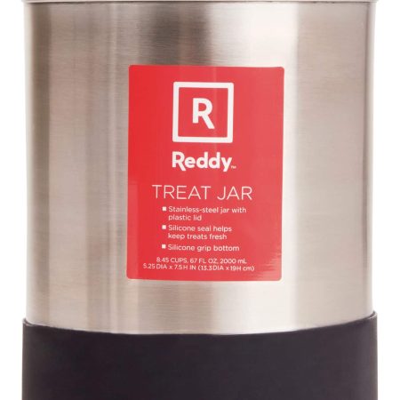 Reddy Stainless-Steel Treat Jar, 8.5 Cups