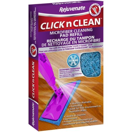 Rejuvenate Click N Clean Reusable Microfibre Mop Refill / Mop Pad