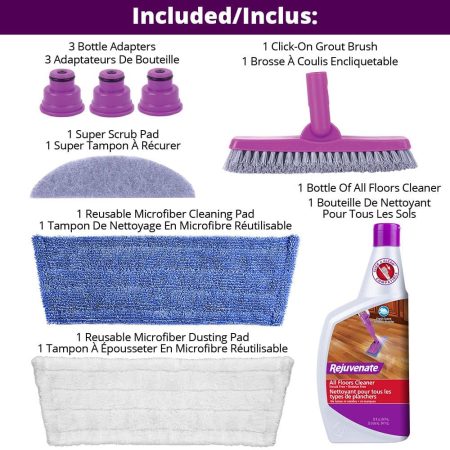 Rejuvenate Click N Clean Multi-Surface Microfibre Spray Floor Mop Kit