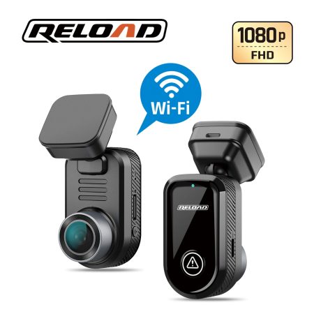 Reload 1080p Wi-Fi Dashcam with 16GB Memory Card & Car Charger, Black