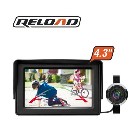 Reload Wired Back Up Camera with 4.3-in Monitor & IP67 Waterproof Design, Black