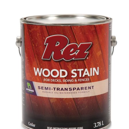 REZ Semi-Transparent Stain, Cedar, 3.78-L