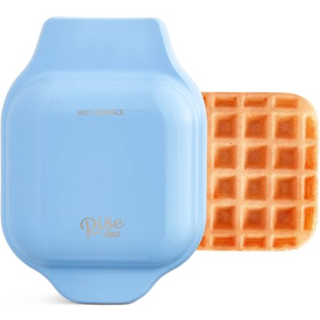 Dash Square Mini Waffle Maker, Compact Non-Stick, Blue