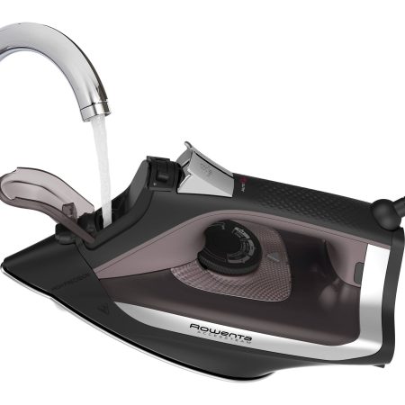 Rowenta 1700W Compact Steam Iron with Stainless Steel Soleplate and Auto Shutoff, Brown/Black