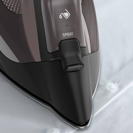 Rowenta 1700W Compact Steam Iron with Stainless Steel Soleplate and Auto Shutoff, Brown/Black