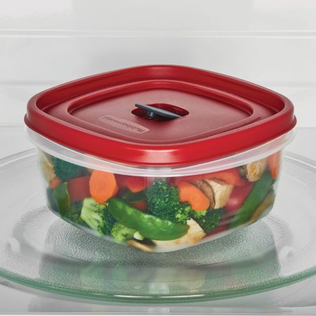 Rubbermaid Press & Lock Food Storage Container, Leak-Proof Lid, BPA-Free, 1.2 L (5 Cup)