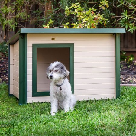 New Age Pet® ECOFLEX® Rustic Lodge Dog House with Roof, Maple, Medium