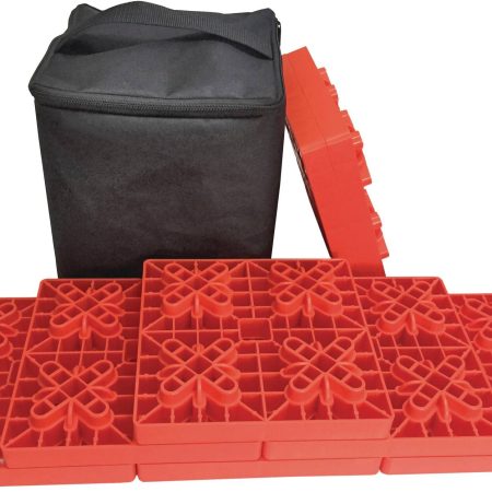 ROBLOCK RV Leveling Blocks with Bag, Red, 8-pc