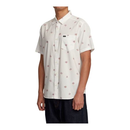 RVCA Men's Morning Glory Short Sleeve Shirt