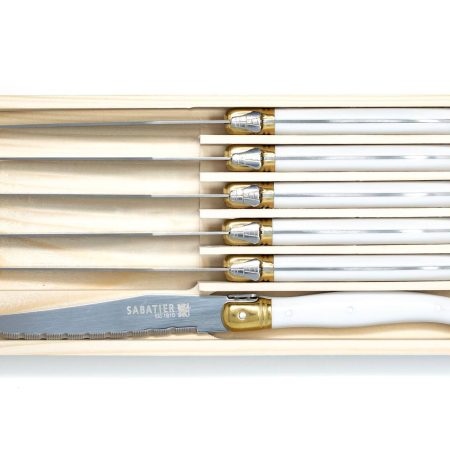 Sabatier Laguiole, White/Gold, 6-pc