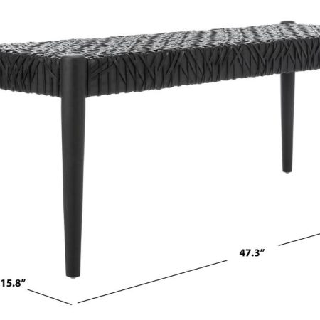 Safavieh Bandelier Leather Weave Bench, 15.7-in x 47.2-in x 18.5-in