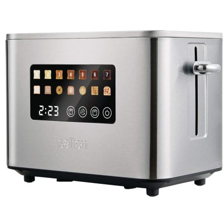 Salton Wide Slots Touchscreen Digital Toaster with 7 Settings, Stainless Steel, 2-Slices