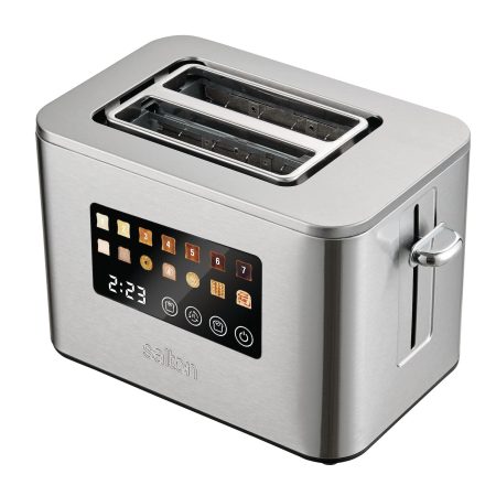 Salton Wide Slots Touchscreen Digital Toaster with 7 Settings, Stainless Steel, 2-Slices