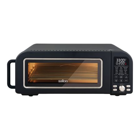 Salton Pizzadesso Professional Pizza Oven, Matte Black