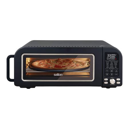 Salton Pizzadesso Professional Pizza Oven, Matte Black