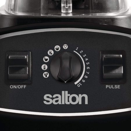 Salton Professional Grade Power Blender with 5 Pre-Set Programs & Vortex Jar, 1500W, Black, 2-L