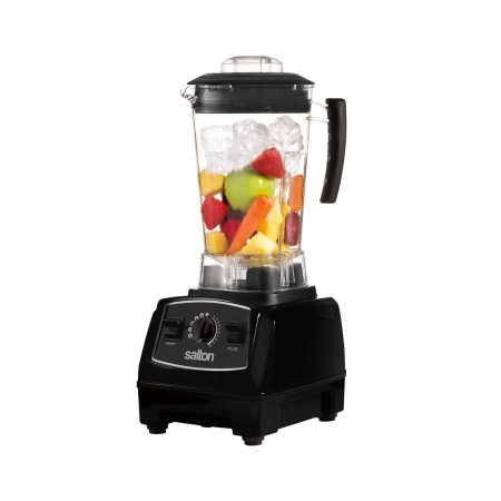 Salton Professional Grade Power Blender with 5 Pre-Set Programs & Vortex Jar, 1500W, Black, 2-L