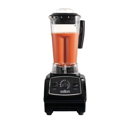 Salton Professional Grade Power Blender with 5 Pre-Set Programs & Vortex Jar, 1500W, Black, 2-L