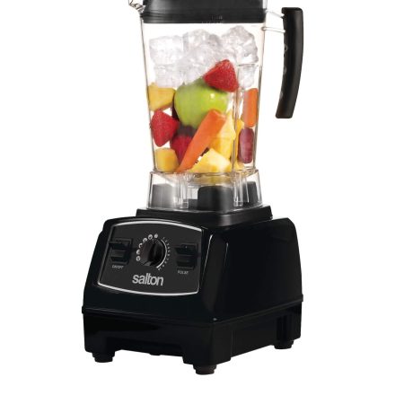 Salton Professional Grade Power Blender with 5 Pre-Set Programs & Vortex Jar, 1500W, Black, 2-L