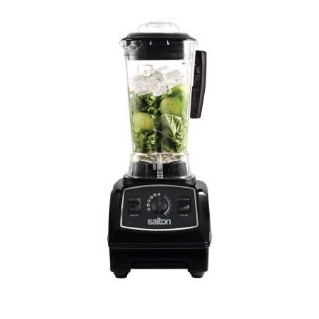 Salton Professional Grade Power Blender with 5 Pre-Set Programs & Vortex Jar, 1500W, Black, 2-L