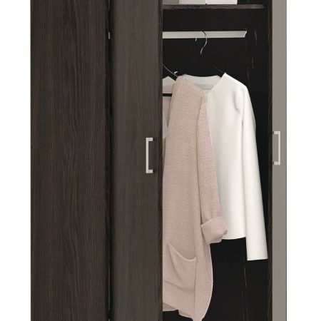 Sauder  2-Door Wardrobe/Armoire Clothes Storage Cabinet With Hanger Rod & Shelves, Espresso