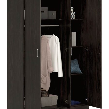 Sauder 3 Door Wardrobe, Espresso