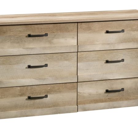 Sauder Cannery Bridge 6-Drawer Double Dresser/Chest Bedroom Storage, Lintel Oak Finish