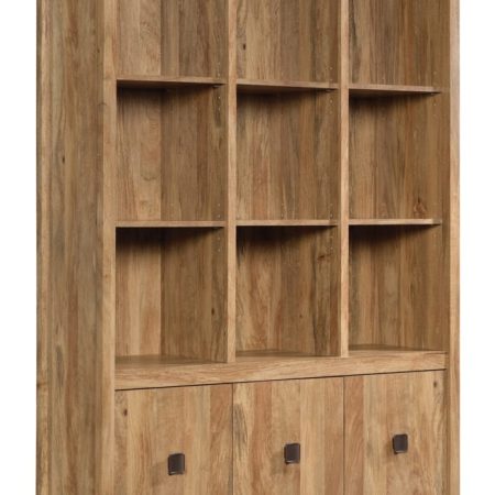 Sauder Cannery Bridge 3-Door Bookcase/Bookshelf Storage Cabinet, Sindoori Mango Finish