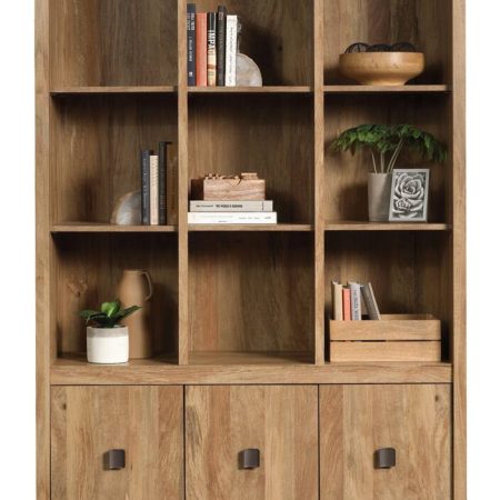 Sauder Cannery Bridge 3-Door Bookcase/Bookshelf Storage Cabinet, Sindoori Mango Finish