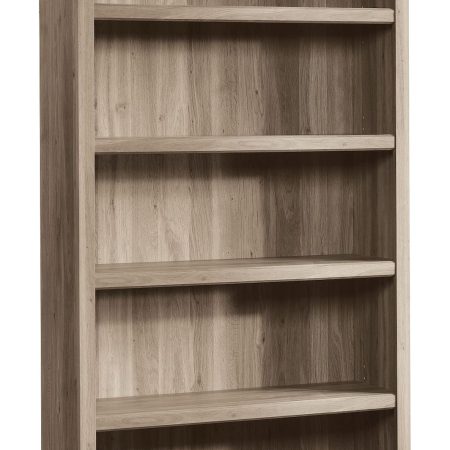 Sauder County Line 5-Tier Adjustable Shelf Bookcase/Bookshelf, Salt Oak Finish