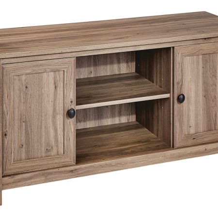 Sauder County Line 2-Door TV Stand & Media Storage Console Cabinet, Salt Oak Finish