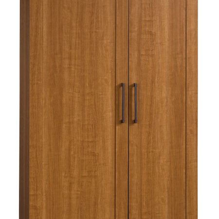 Sauder Homeplus 2-Door Storage Cabinet/Pantry With Adjustable Shelves, Sienna Oak Finish