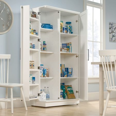 Sauder Large Pantry Cabinet, White