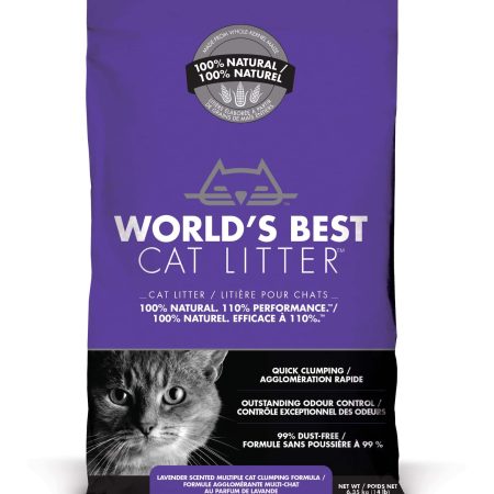 World's Best Natural Multi-Cat Clumping Cat Litter Formula, Lavender Scented, 6.35-kg