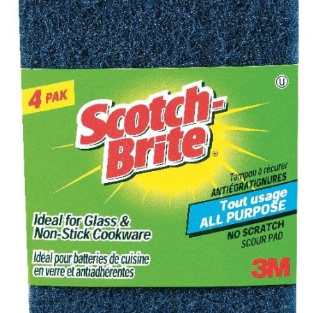 3M Scotch-Brite All-Purpose Non-Scratch Scouring Pads / Scrub Sponges, 4-pk