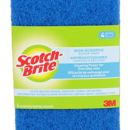 3M Scotch-Brite All-Purpose Non-Scratch Scouring Pads / Scrub Sponges, 4-pk